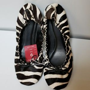 Merona Zebra Calf Hair Leather Flats